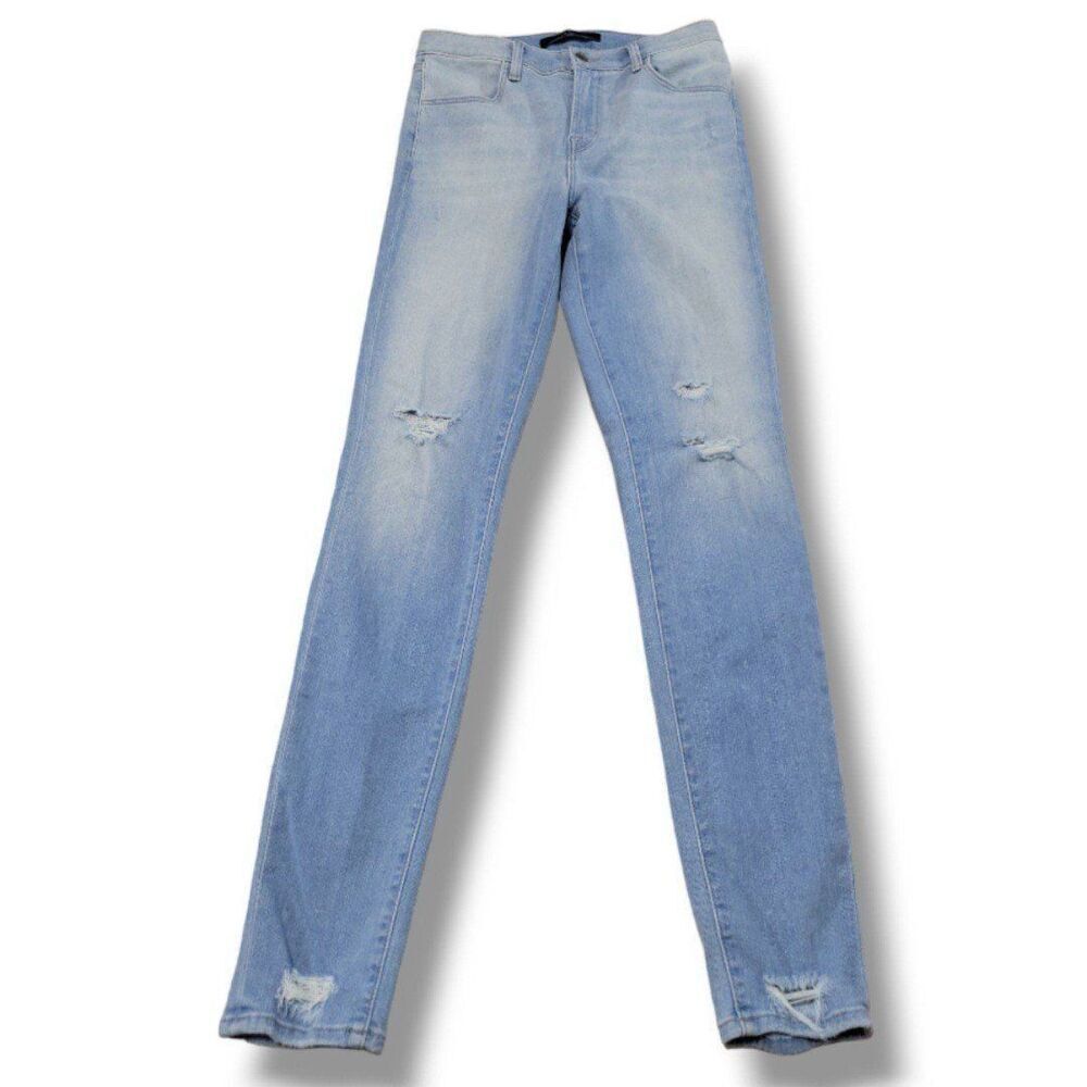 J Brand Jeans Size 27 W27"L30" Maria Superstar Destroyed Distressed Skinny Jeans
